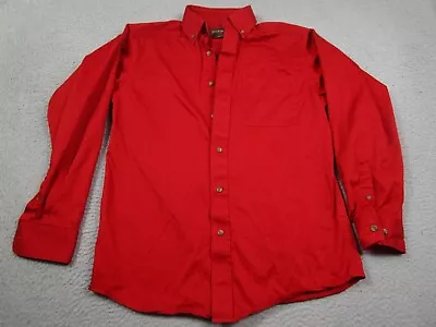 Ariat Shirt Mens Small Red Workwear Western Button Up Long Sleeve Cotton • $19.97