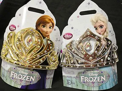 ANNA~Gold~OR~ELSA~Silver~JEWEL~TIARA~FROZEN~Costume~NWT~Disney Store~2013 • $34.24