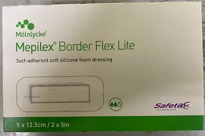 Mepilex Border Flex Lite Self-Adherent Soft Silicone Foam Dressing Box Of 5 • $22.99