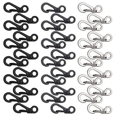 36 Pcs Small Keychain Clips Mini Carabiner Clips For Paracord Camping Keychain • $12.50