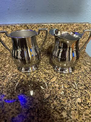 Vintage Farber Bros Krome Kraft Sugar Creamer Set New York USA • $0.99