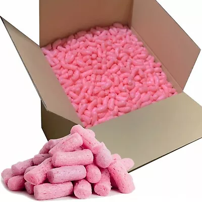 Eco Flo Pink Quality Biodegradable Loose Void Fill Packing Peanuts • £21.75