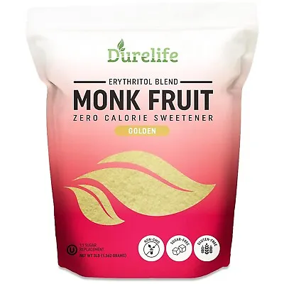 Durelife Golden Monk Fruit Sweetener 1:1 Sugar Replacement Golden - 3 Lb • $23.39