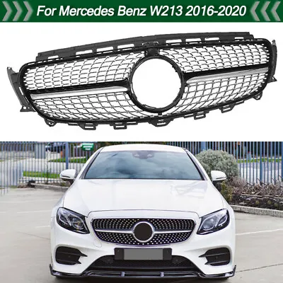 For Mercedes Benz W213 E300 E43 AMG 2016-2020 Diamond Style Front Bumper Grille • $88.99