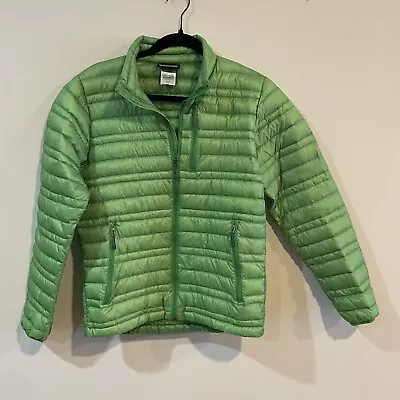 Patagonia Men’s XS Ultralight Down Jacket Lightweight Full Zip Cilantro Green • $110