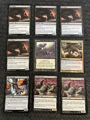 9x MAGIC THE GATHERING Cards • RATS BLACK Creatures VINTAGE• Mixed Editions • $17