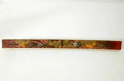 Antique Yellow Floral Hand Painted Celluloid Bar Brooch Vintage Flower C Clasp • $24.29