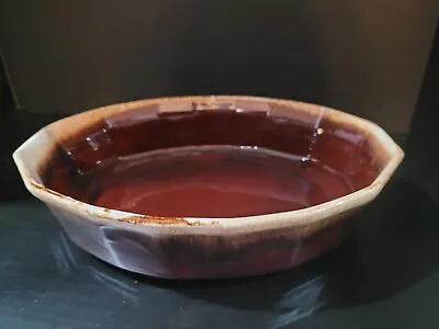 McCoy Brown Drip #7072 12.25  Oval Casserole Dish Vintage • $13.17