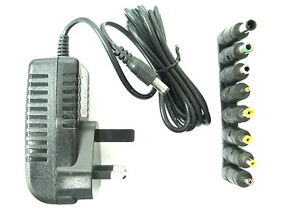 1 Amp 15 Volt 15 Watt Ac/dc Power Adaptor Supply Charger Universal (multi Jack) • £12.79