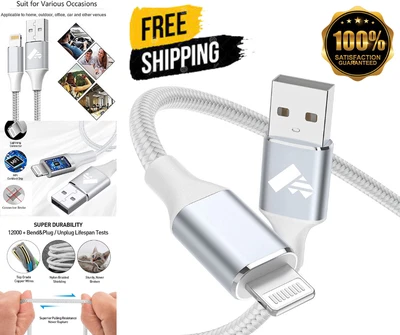 $10.88 • Buy Iphone Charger Cable 1m Mfi Certified USB A To Lightning Cable Long