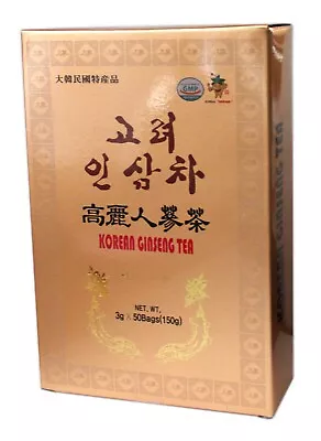 Korean Gold Instant Ginseng Extract Tea 50 Sachets 100% Authentic • £10.95