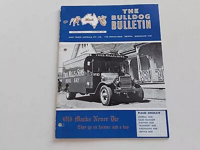 The Bulldog Bulletin Mack Truck Australia Magazine 1969 Volume 1 Number 8 • $79.90