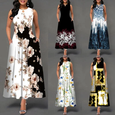 £13.99 • Buy New Women Floral Printed Long Shirt Dress Casual Loose Maxi Dresses Kaftan