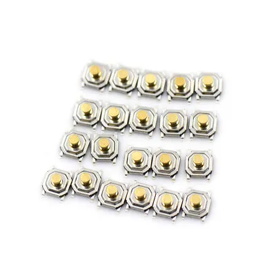 20pcs 4x4x3mm Micro Waterproof Copper Tactile Tact Touch Push Button Switch S.ou • $2.51