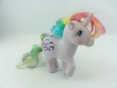 Windy G1 My Little Pony Vintage 1983 Hasbro Unicorn Rainbow Hair Glittery Swirl • $17.95