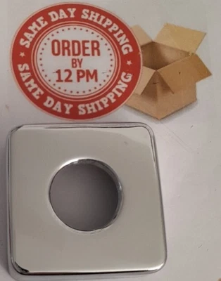 £9 • Buy Square Shower Arm Cover Plate/Back Plate Chrome