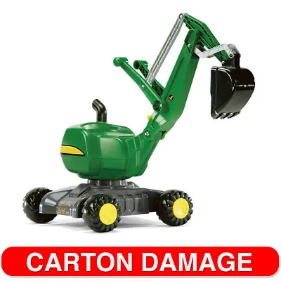 $199 • Buy John Deere GRN Rolly XL Kids Ride On 102cm Digger Toy Excavator/Vehicle Tractor
