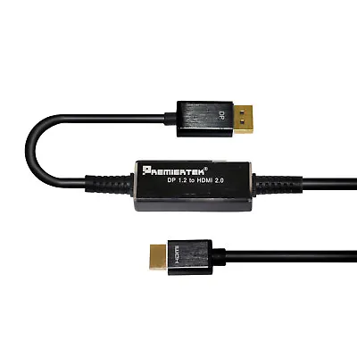 DisplayPort DP 1.2a To HDMI 2.0 Converter Cable 4K2K 60Hz 16.4ft 5 Meter New • $14.50