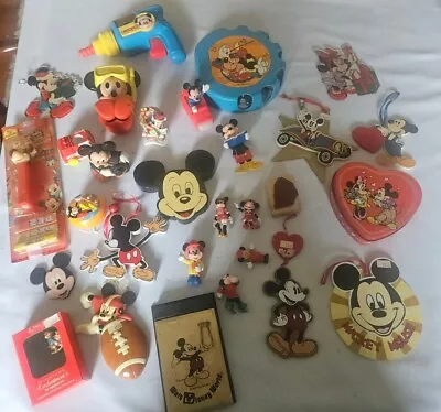 Vintage HUGE Disney Lot Of 25+ Mickey Mouse Collectibles Pez/Ornaments/Toys+More • $29.99