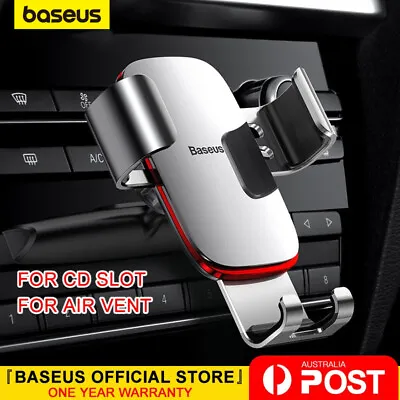 Baseus Gravity Car Phone Holder Air Vent CD Slot Mount For IPhone 15 Samsung S23 • $17.09