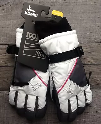 Kombi 1961 Pursuit II  Winter Gloves Junior White Gray Large New • $76.89