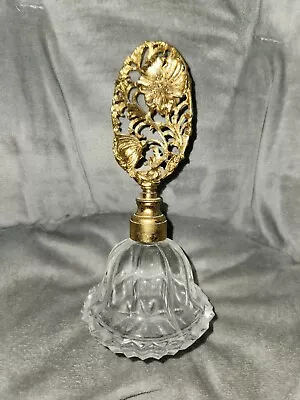 Vintage Matson Perfume Bottle With Gold Floral Top • $50