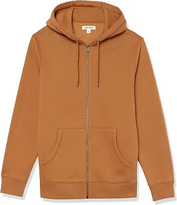 Goodthreads Men's Full-Zip Washed Fleece Hoodie - Toffee Brown - LT - New • $19.99