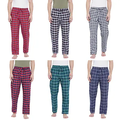 Mens Lounge Pants Soft Lightweight Check Plaid Sleep Pajama Pants With 2 Pocket  • $15.99