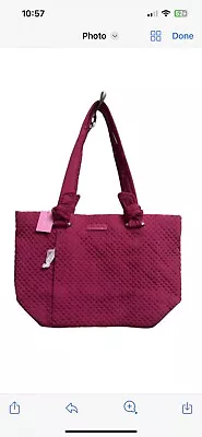 Vera Bradley Hadley East West Tote Shoulder Bag NWT In Passion Pink • $38