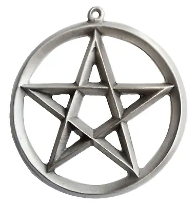 Pentagram Pagan Gothic Discreet-Sized Pewter Wall Plaque • £15