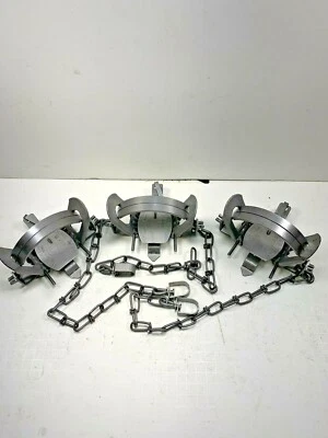 $41.95 • Buy 3 Duke #2 Coil Spring Traps (Raccoon Coyote Bobcat Fox  Otter Trapping Supplies)