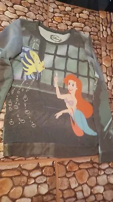 Disney Shirt Womens Small Little MermaidAll Over Print Graphic Long Sleeve  • $15.44