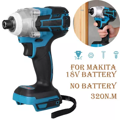 Electric Cordless Brushless Impact Driver UK Fits Makita DTD154Z 18V Li-Ion 1/4″ • £30.69