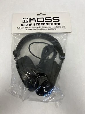 $31.49 • Buy Koss 154336 R-80 Over Ear Headphones Black Brand New Sealed