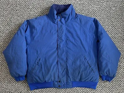 Vintage Pacific Trail Jacket Adult XL Blue Goose Down Lined Ski 90s Pocket Zip • $39.95