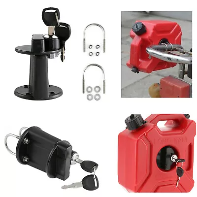 3L/5L Can Gas Fuel Oil Tank Mount Bracket Lock Clamp Set For Car Motorcycle New • £15.88