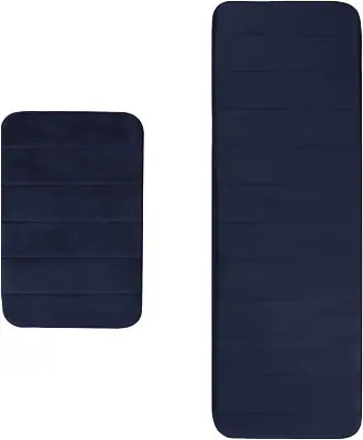 Memory Foam Bath Rug Long Runner Bathroom Mat Set Of 2 Soft Plush Absorbent • $49.99