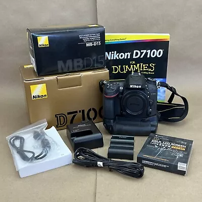 Nikon D7100 24.MP Digital SLR Body W/ MB-D15 Battery Pack - LESS THAN 200 SHOTS • $599.25