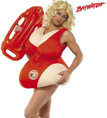 £51.99 • Buy Mens Licensed Baywatch Fat Lifeguard Fancy Dress Costume 38-42  By Smiffys