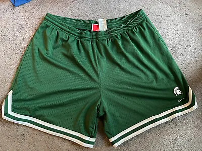 Vintage Nike Michigan State Spartans NCAA Team Basketball Shorts Mens Size XL • $45