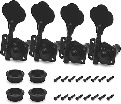 Black Vintage Bass Open Tuners Tuning Pegs Fit Fender Jazz/Precision Bass • $32.99