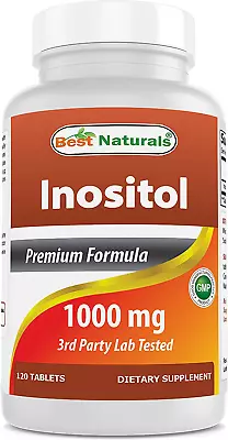 Best Naturals Inositol 1000Mg 120 Tablets - Also Called Vitamin B8 • £25.79
