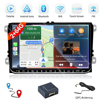 64GB For VW Volkswagen Jetta Passat Android 13 Car Stereo Radio Carplay GPS Navi • $112.99