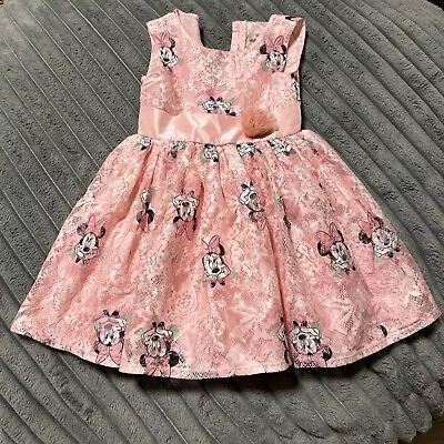 Disney Girls Pink Minnie Mouse Party Dress • $22.22