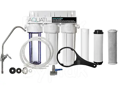 Premium Tap 3 Stage Home Under Sink Water Purifier And De-chlorinator Filter Kit • £63.80