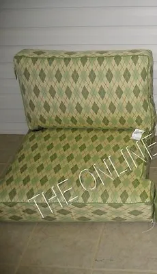 Frontgate Cassara Teak Sofa Replacement CHAIR Cushion SUNBRELLA DAFFODIL PRINT • $112.49