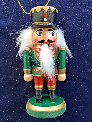 New In Box Wood Nutcracker Ornament For Christmas Tree-4  Tall Can Also Stand • $4.99