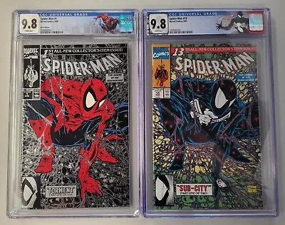 Spider-Man #1 And Spider-Man #13 - CGC 9.8 Custom Labels - New Slabs • $295