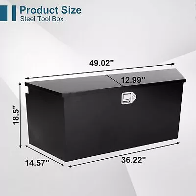 49 X15 X18.5  Tongue Steel Tool Box Truck Pickup Trailer Storage Bed W/Lock • $239.99