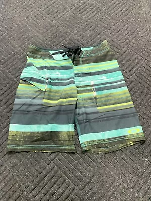 Men's Oakley Tie Front Board Shorts Size 31 Tropical Color Side Pocket • $11
